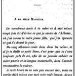Kur Edouard Schneider i dedikonte vajzës së tij Mathilde librin për Pellazgët (1894): “Në damarët e tu rrjedh gjak shqiptar! Mos e harro kurrë mëmëdheun dhe gjuhën e nënës tënde!”