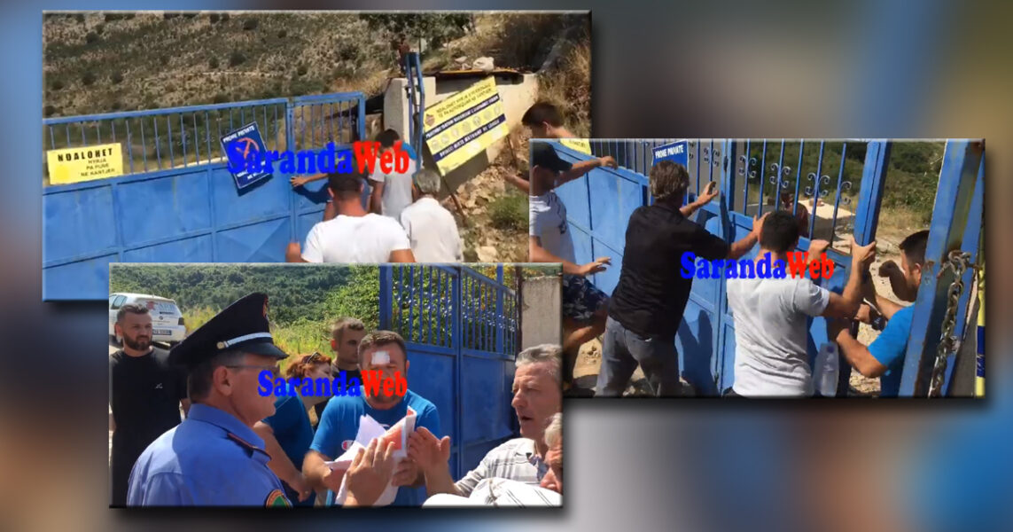 Banorët ja bëjnë si burrat, shpërthejnë portën për të shkuar në plazhin e zaptuar të Kakomesë
