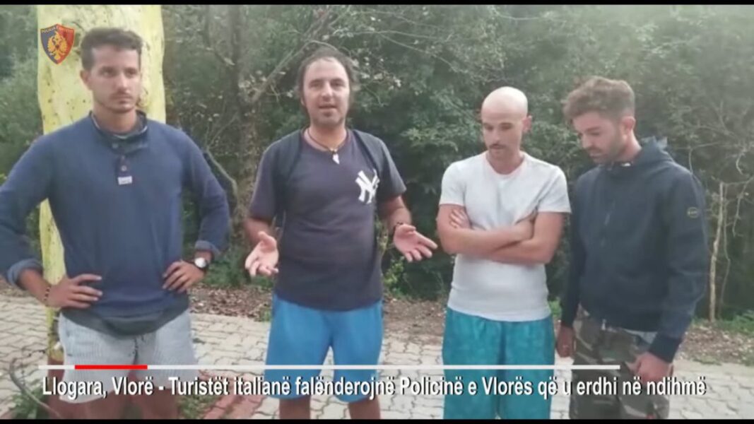 Humbën në pyllin e Llogarasë, policia u vjen në ndihmë 4 turistëve italianë (Video)