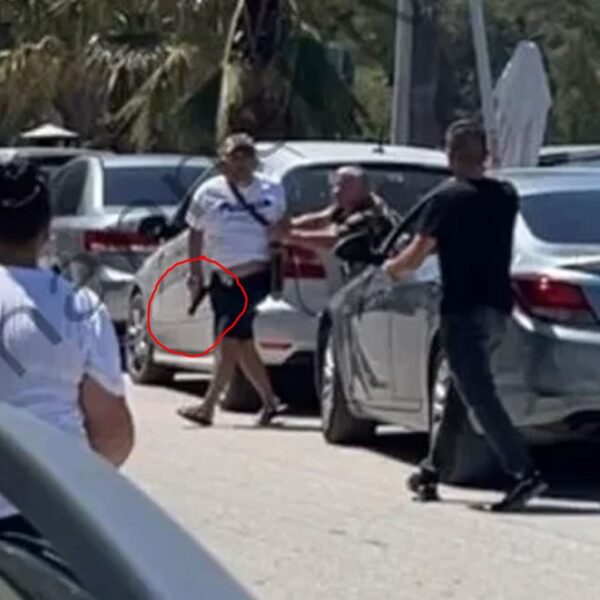 Vlorë, publikohet foto kur personi në plazh te ntoi të që llojë! Një burrë përpiqet ta ndalojë
