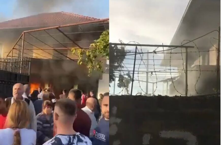 Shp ërthen bombula e g azit, përfshihet nga fl akët shtëpia 2 katëshe