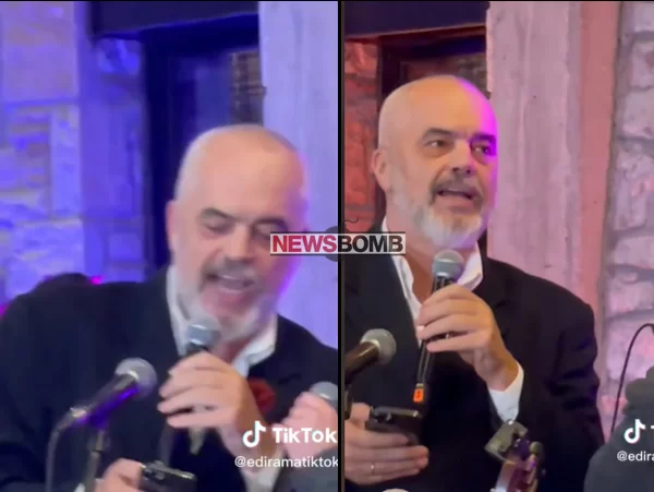 Siç nuk e kemi parë kurrë, me mikrofon në duar Rama ja merr këngës, “Bella Ciao”