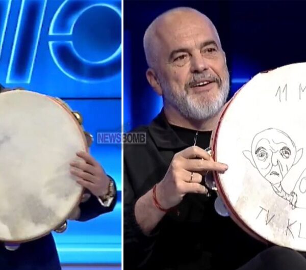 Fevziu e priti me dajre në emision, Edi Rama ‘ia kthen’ dhe vizaton portretin e tij 